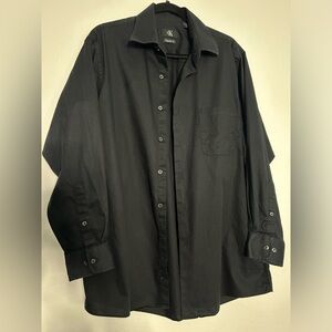 Calvin Klein Black Dress Shirt Regular Fit Size Large 16.5 32/33